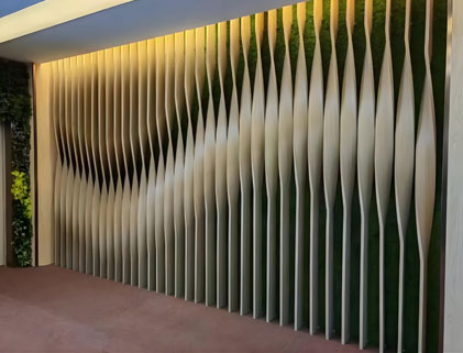 Expanded mesh aluminum panels