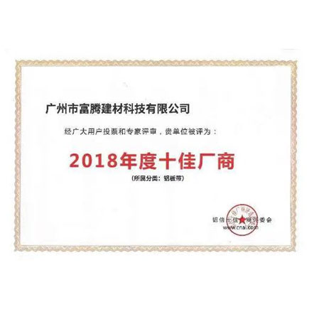 Top 10 Manufacturer 2018