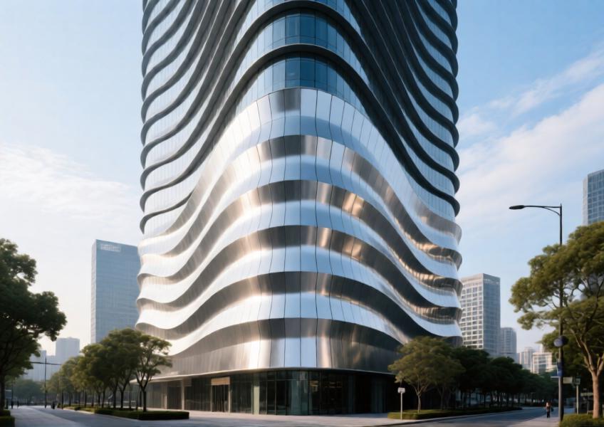 3mm Solid Aluminium Cladding for Modern Curtain Wall & Commercial Interior Design