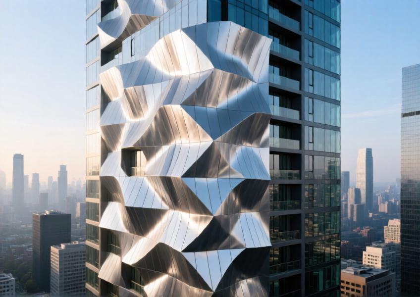 Folded Aluminium Cladding: Modern Elegance for Commercial & High-End Residential Facades