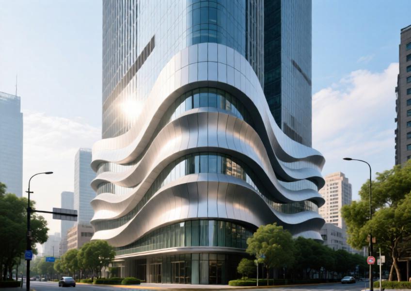 Pressed Aluminium Cladding: Modern Elegance for Curtain Wall & Commercial Interior Design