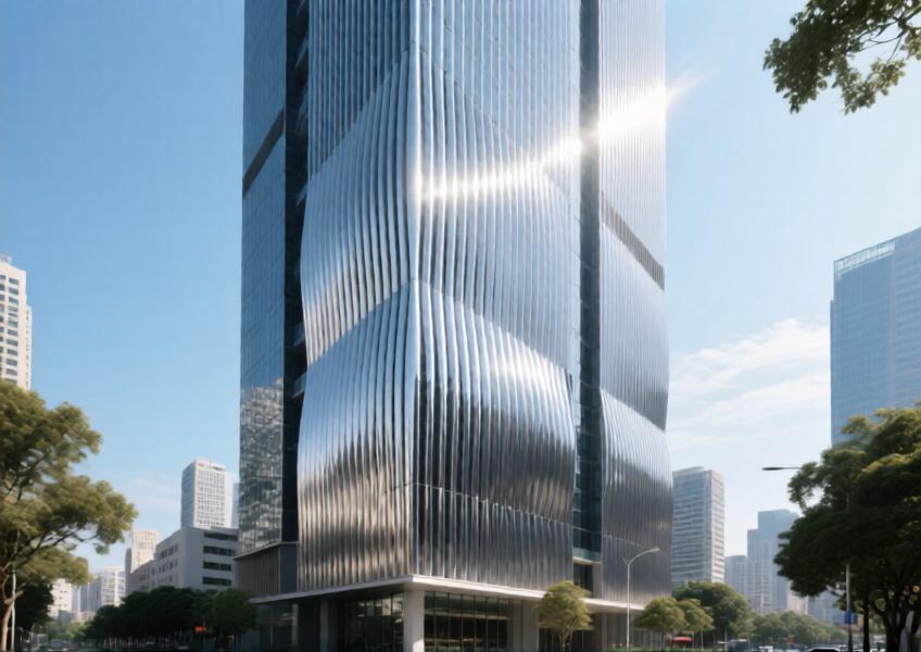 Corrugated Aluminium Sheet Cladding for Modern Curtain Wall & Commercial Interior Design