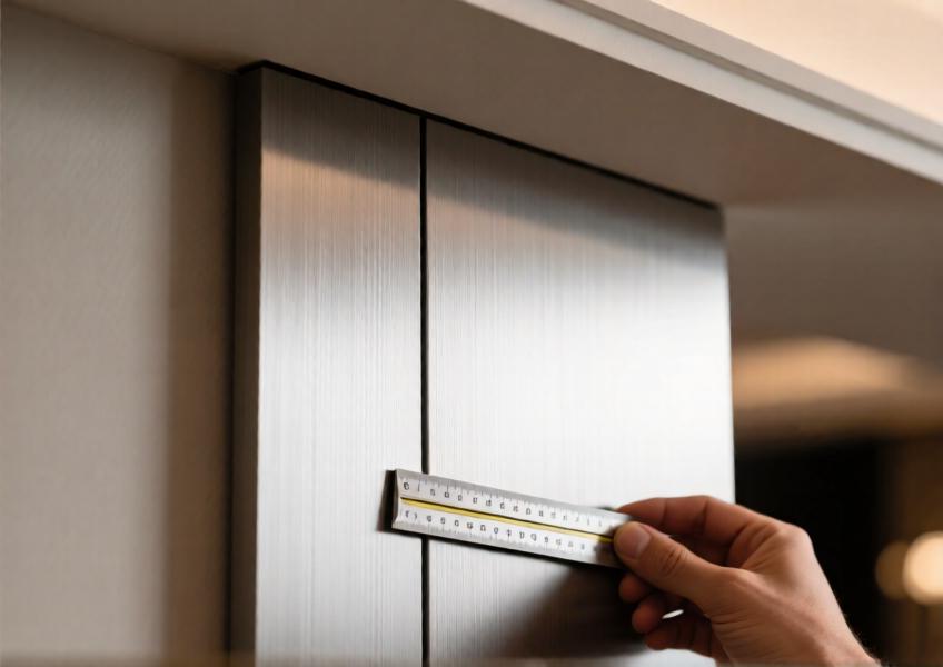 Detailed close-up of a brushed aluminum sheet illustrating its texture, finish, and seamless adaptability in high-end architectural applications.