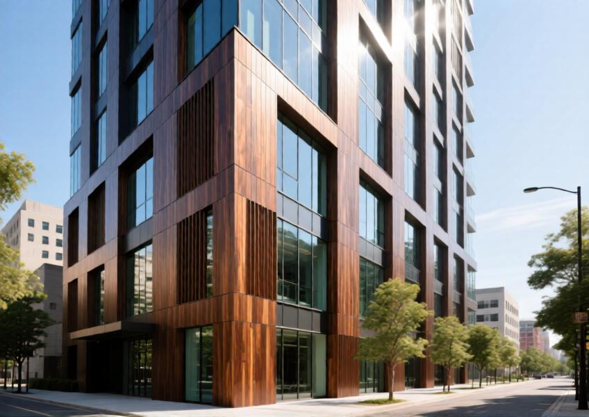 Wood Grain Aluminum Siding for Modern Curtain Wall & Commercial Interior Design