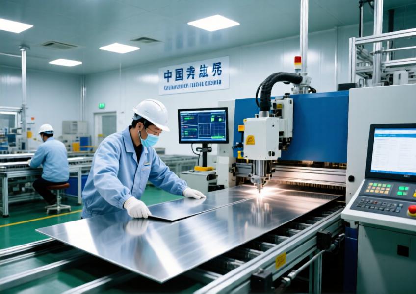 A behind-the-scenes view of a modern Chinese aluminium sheet manufacturing plant, illustrating the blend of automation, quality control, and technical expertise that supports global architectural projects.