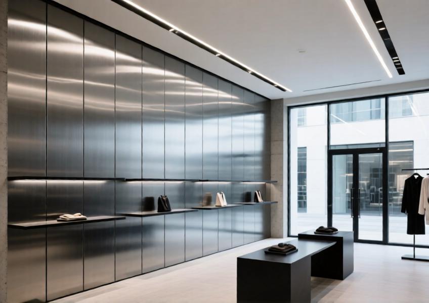 Steel Cladding Wall Design for Modern Commercial & High-End Residential Interiors