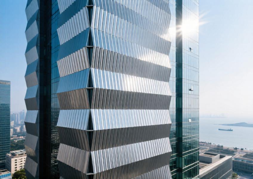 Corrugated Aluminium Cladding for Modern Curtain Wall & Interior Design