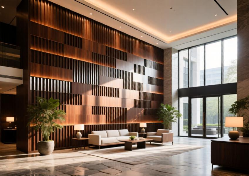 Aluminum Wood Slats for Modern Commercial Interiors & High-End Residential Design