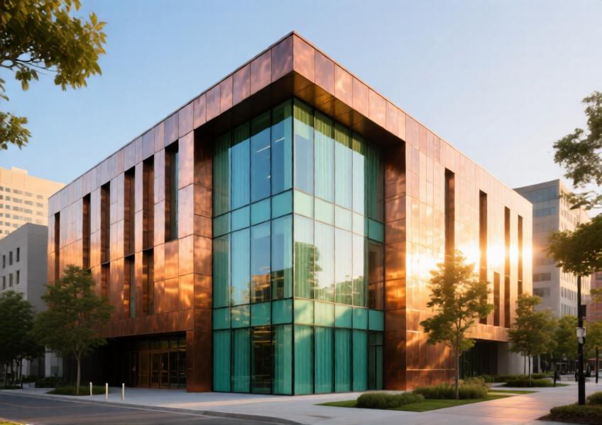 Copper Cladding Panels for Modern Curtain Wall & High-End Interior Design