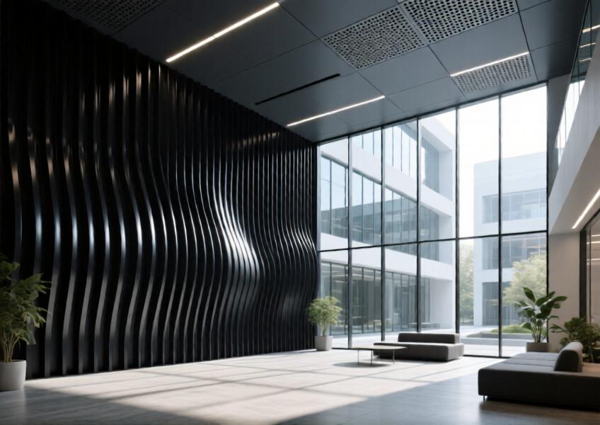 Innovative Facade Cladding Panels for Modern Commercial Interiors with Aluminum Curtain Walls & Decorative Elements
