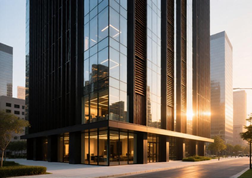 Innovative Exterior Cladding Solutions with Aluminum Curtain Walls and Decorative Elements for Commercial Projects