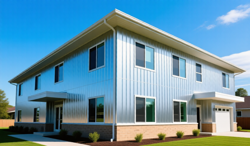 A building with low maintenance aluminum cladding