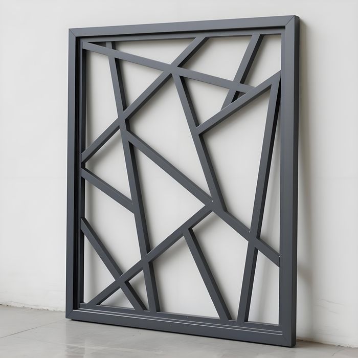 Chinese Antique Aluminum Grille Wood Grain Screen Partition Custom Curtain Wall