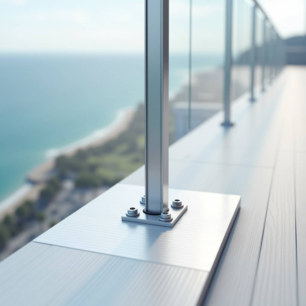 Aluminum Rail System Integration with Solid Cladding Engineering the Guardrail to Facade Connection