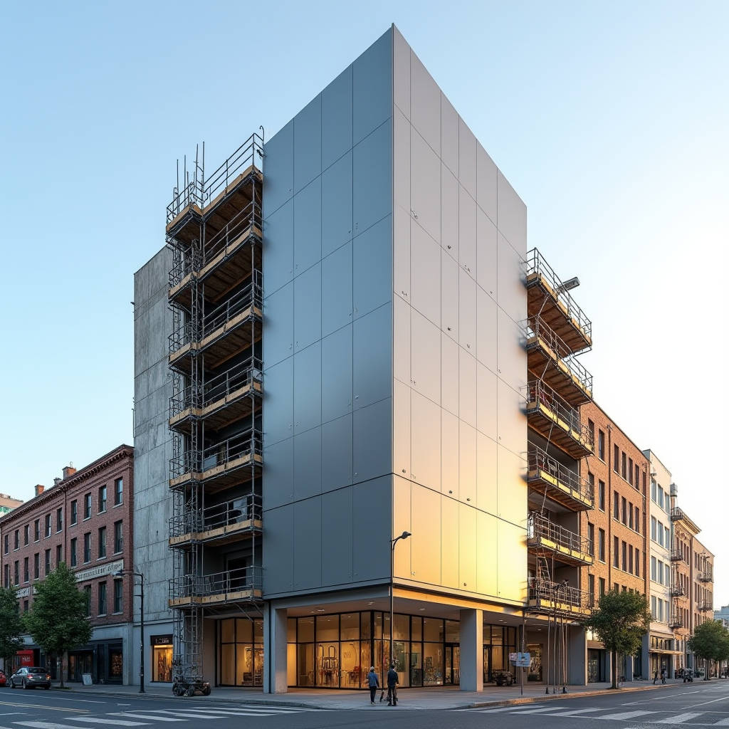 Aluminum Facade Retrofitting Engineering for Solid Panel Overclad Systems