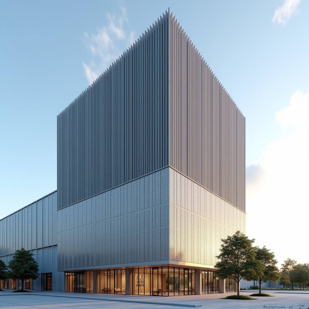 Perforated Corrugated Aluminum Panels for Ventilated Facades Engineering Data for Gauge Open Area and Installation