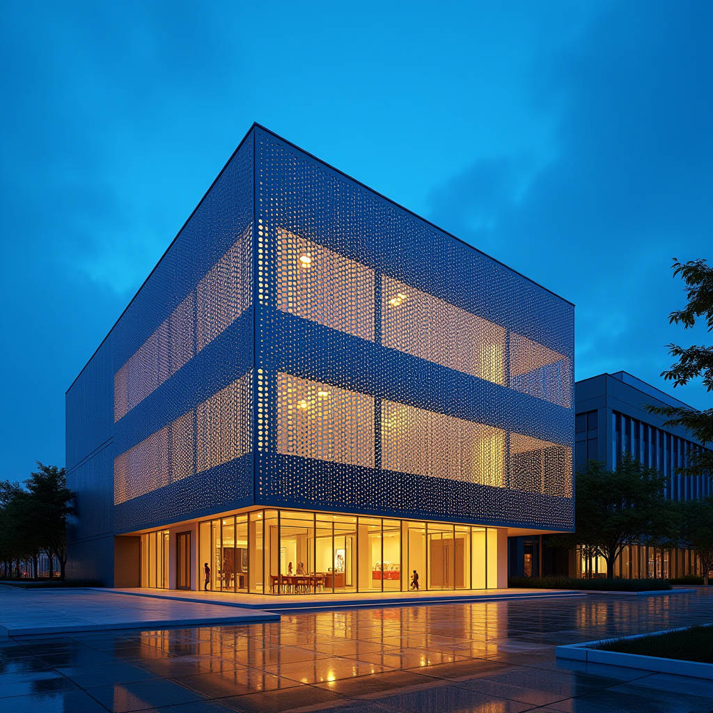 Illuminated Aluminum Facade Engineering Perforation Design LED Integration and Weatherproofing