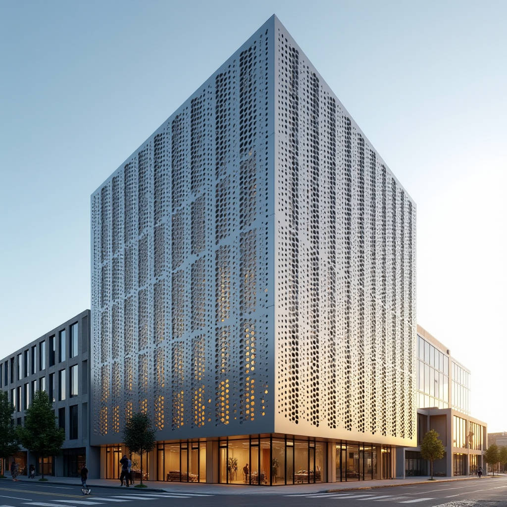 Perforated Aluminium Facade Engineering Open Area Wind Load and Acoustic Design