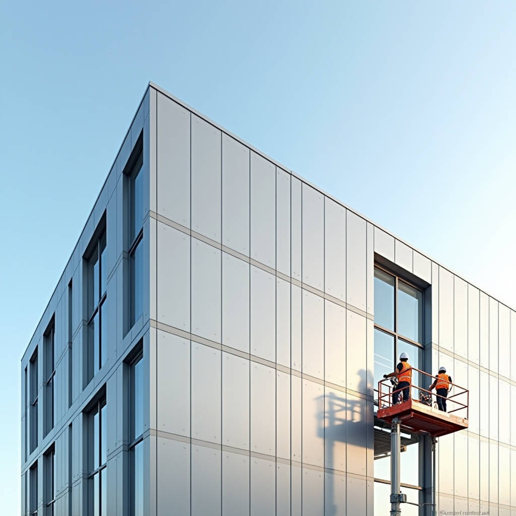 Aluminum Transom Installation for Solid Cladding Facades Thermal Movement and Wind Load Control