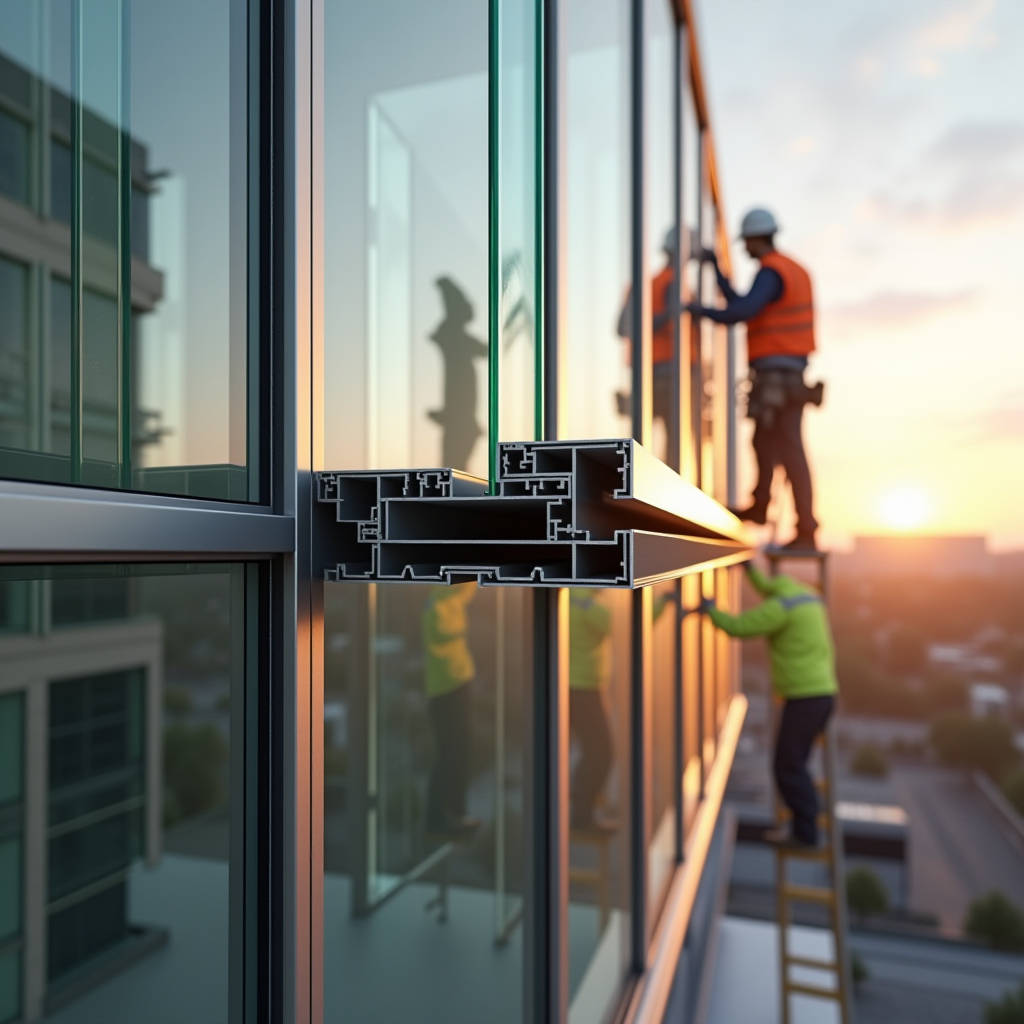 Aluminum Transom Profile Engineering for Stick Built Curtain Wall Facades