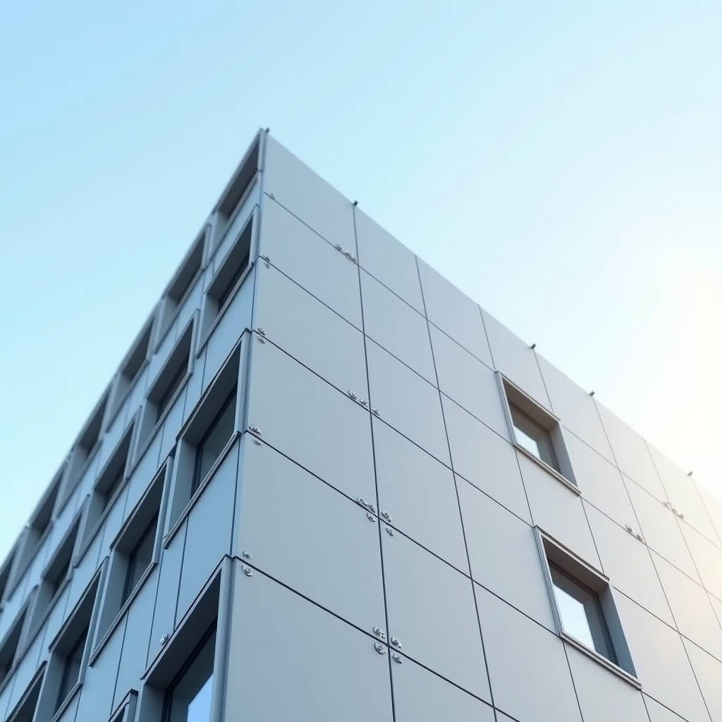 Aluminum Facade Shop Drawing for Solid Panels Locking in Thickness Movement and Drainage
