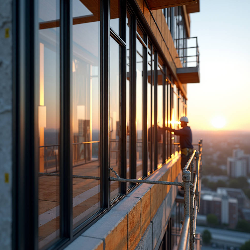 Stick Aluminum Curtain Wall Thermal Break Design and On Site Assembly Economics for Mid Rise Facades