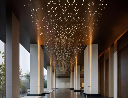 Perforated Aluminum Ceiling Panel Indoor Parking Garage Powder Coated Fire Resistant Metal Ceiling Panels