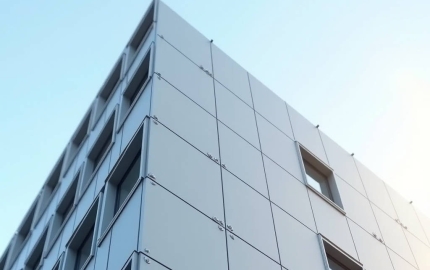 Aluminum Facade Shop Drawing for Solid Panels Locking in Thickness Movement and Drainage