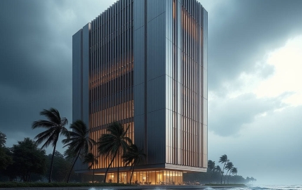 Typhoon Proof Aluminum Curtain Wall Verified Impact Cyclic Pressure and Coating Criteria for Coastal Facades
