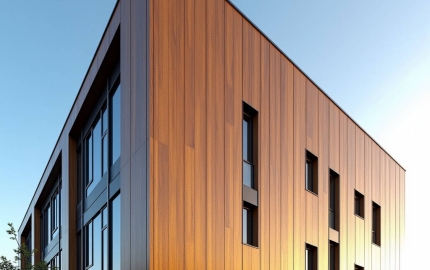 Wood Effect Aluminum Cladding Engineering Specs and 25 Year Cost Analysis for Solid Aluminium Facades