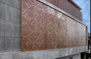 Decorative aluminum plays a new role in creating “art on building walls”