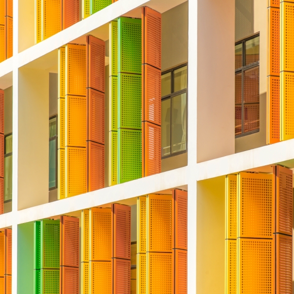 Small Size Decorative Colored Aluminum Perforated Wall Cladding Metal Sheet Laser Cut Facade Panels for External Use