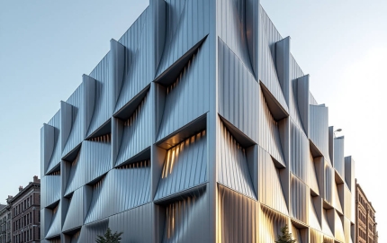 Dynamic Aluminium Facade Engineering for Passive Geometric Movement in Solid Panel Systems