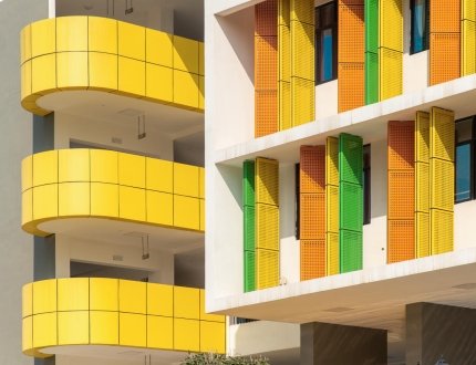 Small Size Decorative Colored Aluminum Perforated Wall Cladding Metal Sheet Laser Cut Facade Panels for External Use