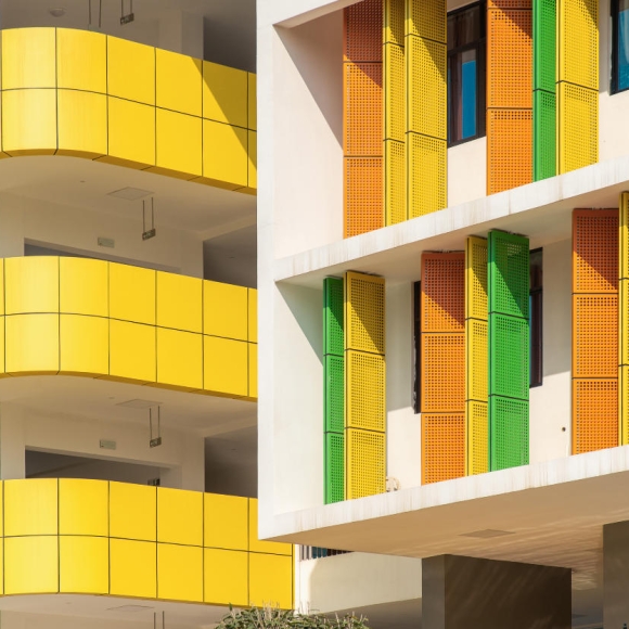 Small Size Decorative Colored Aluminum Perforated Wall Cladding Metal Sheet Laser Cut Facade Panels for External Use