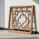 Chinese Antique Aluminum Grille Wood Grain Screen Partition Custom Curtain Wall